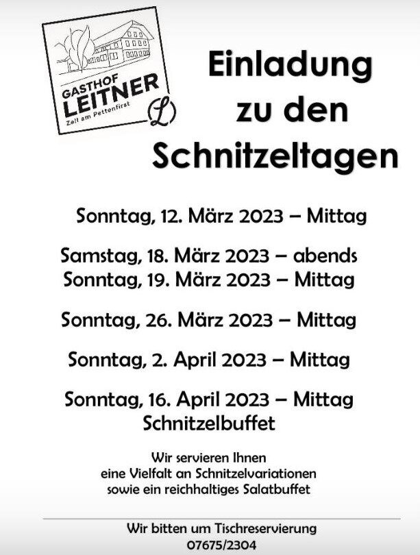 Schnitzeltage